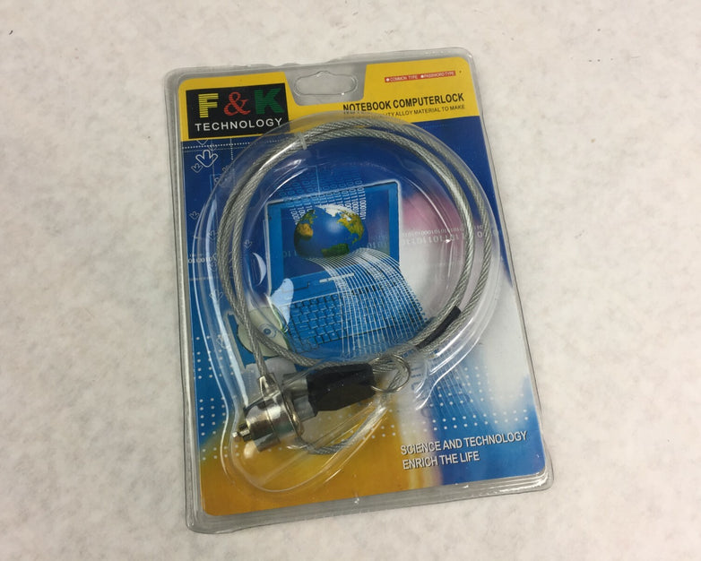 F & K Technology Notebook Computer Cable Key Lock (Lot of 5)