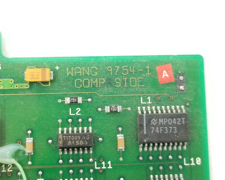 Wang Dual Coax Network Card 9754-1 16-bit ISA Card