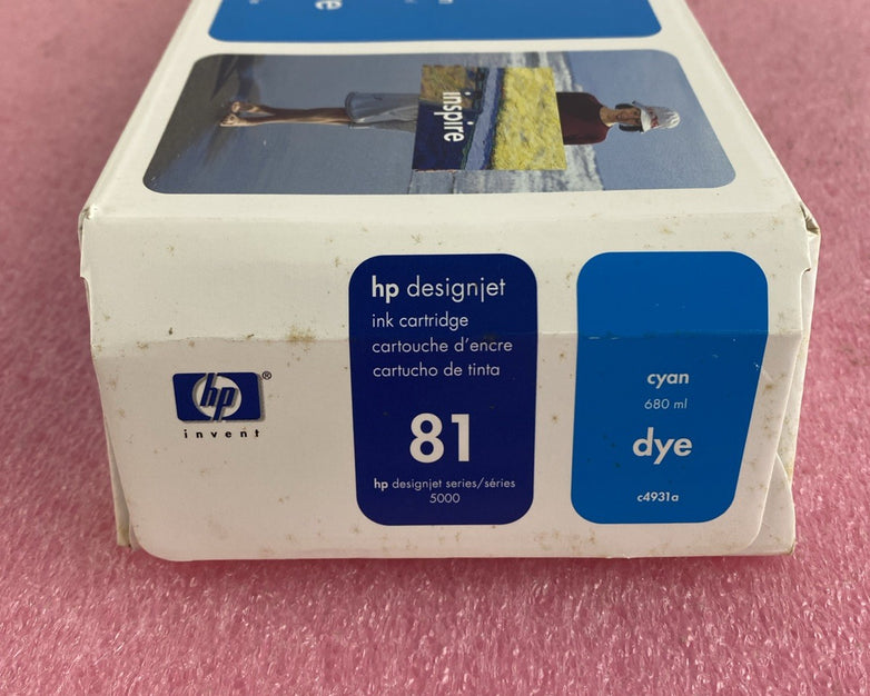 HP C4931A Cyan Ink cartridge Designjet 5000 5500 New OEM Box Sealed 04 Lor of 2