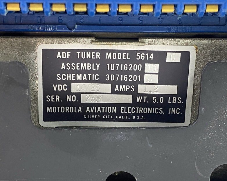 Motorola ADF-T-12 Model 5614C Vintage ADF Receiver With Tray
