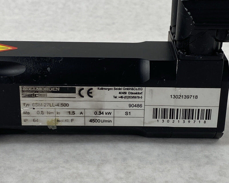 Kollmorgen Seidel 6SM 27LL-4.500 Servomotor Stirrer 90486