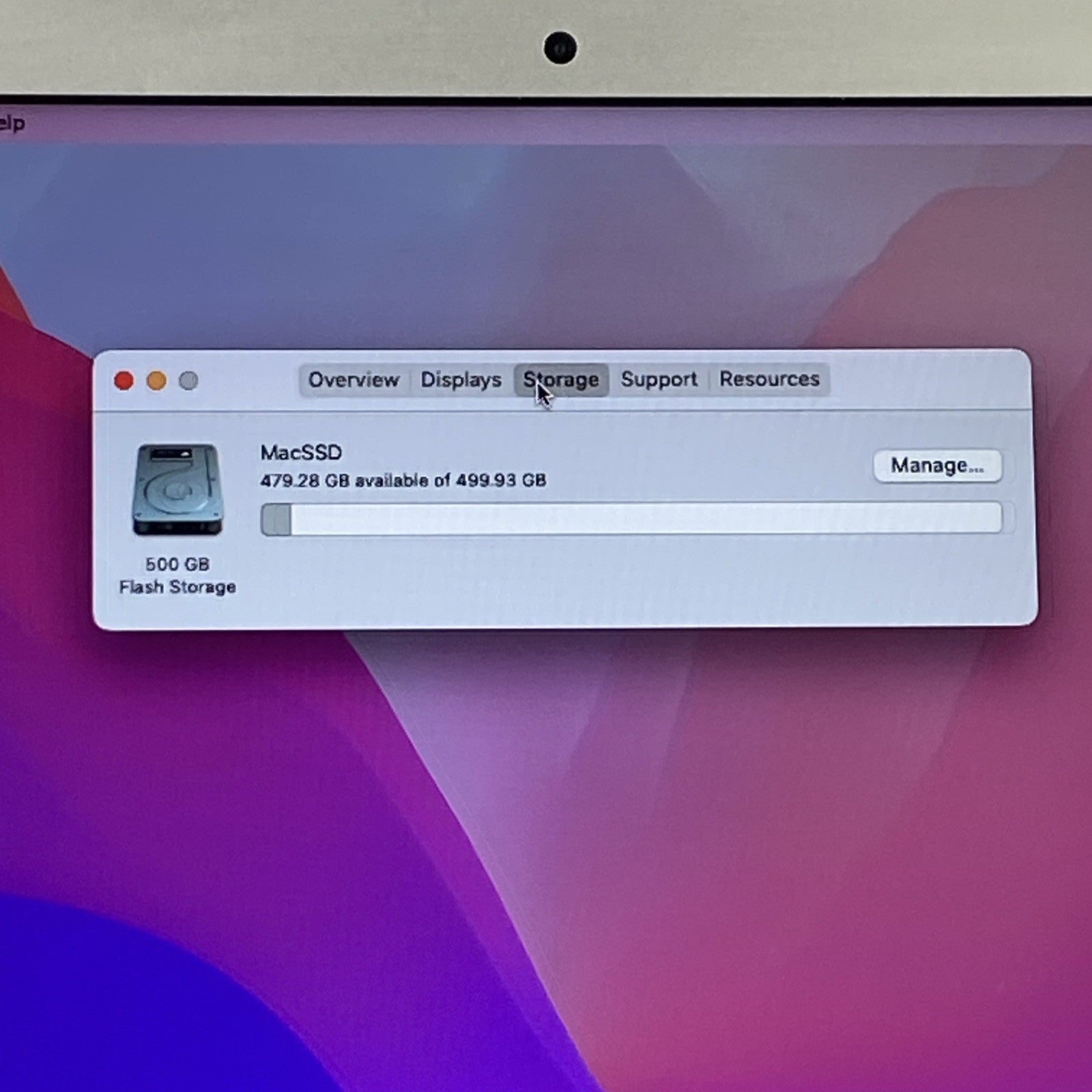 Apple MacBook Air A1466 2017 13" 1.8 GHz i5 8 GB RAM 500GB SSD os12.7.63
