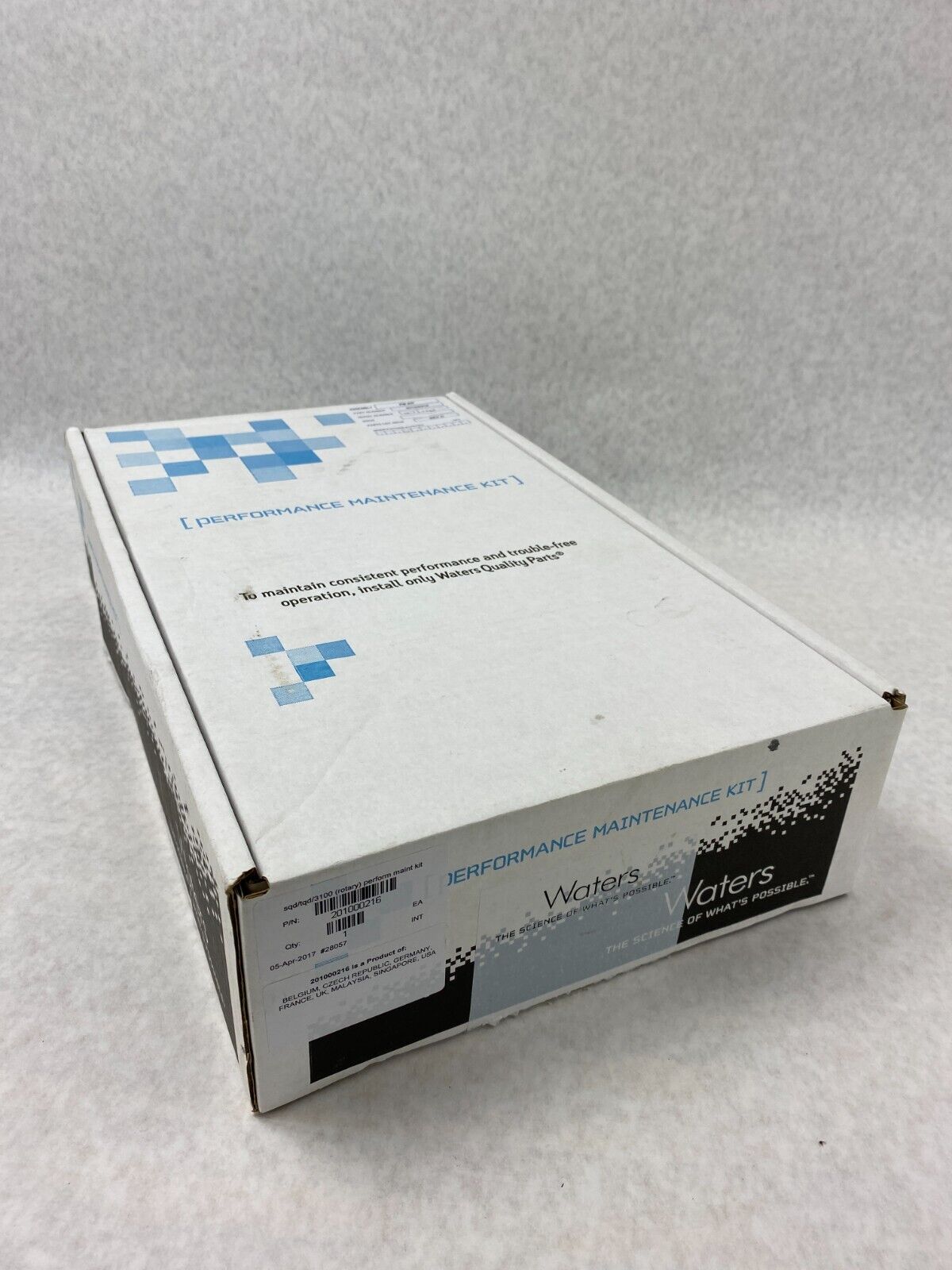 Waters SQD TQD 3100 Rotary Maintenance Kit 201000216 Missing Parts