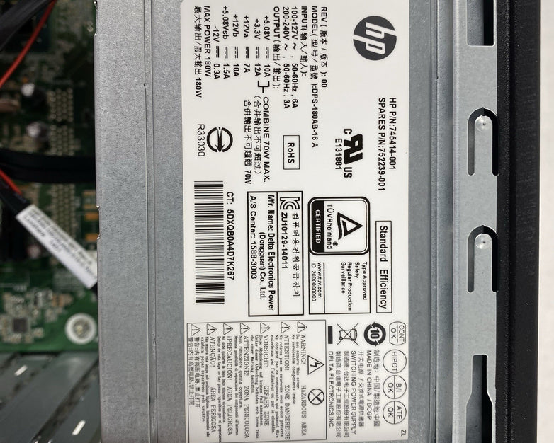 HP 280 G1 MT Intel Core i5-4590s 3GHz 8GB RAM No HDD No OS