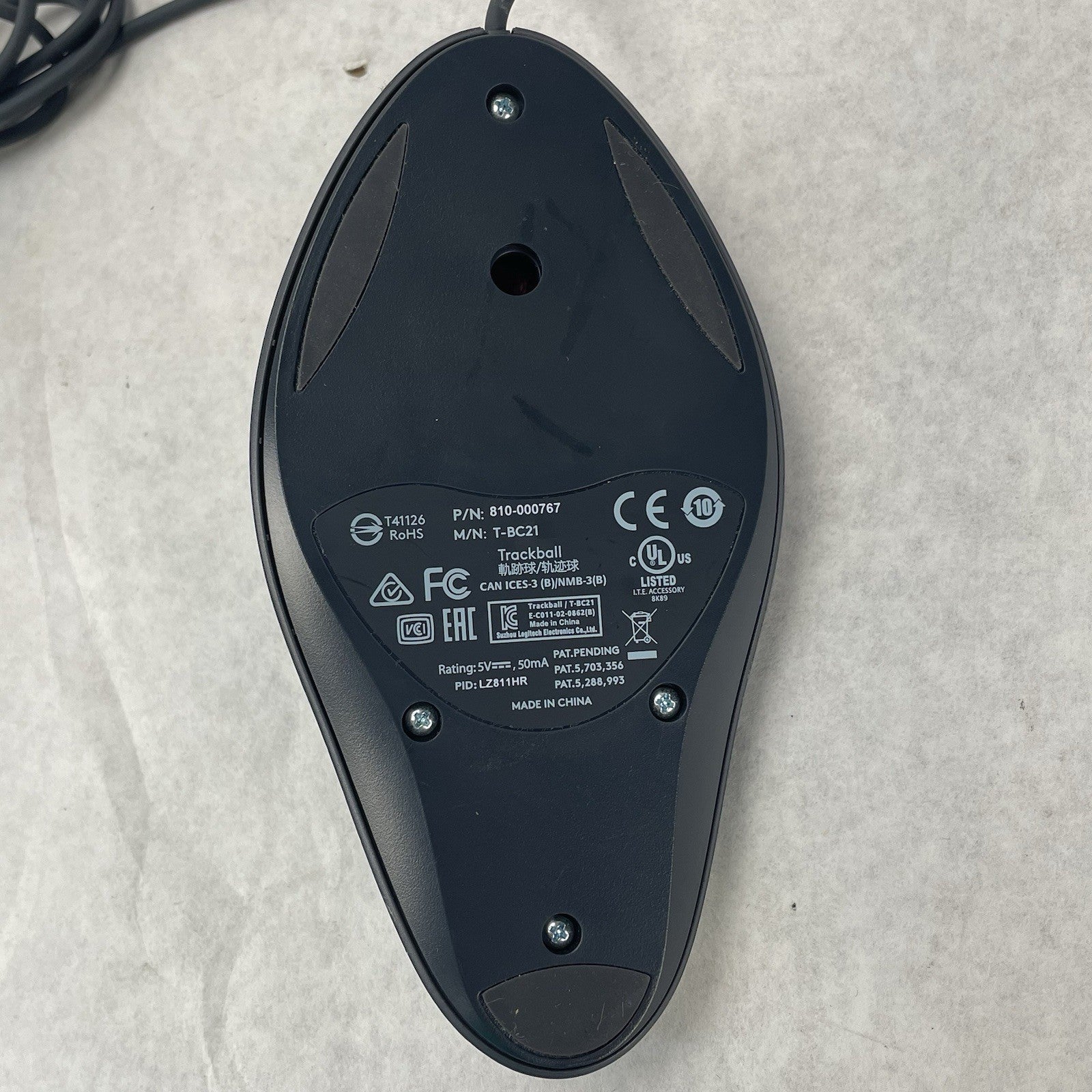 Logitech  T-BC21  Red Marble Mouse 804377-0000 USB Tested Working6