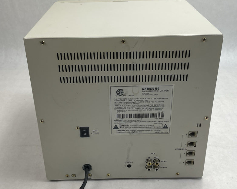 Samsung 12" CRT B/W Observation Security Monitor SSC-12M