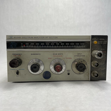 Hewlett Packard HP 8554B Spectrum Analyzer RF Section Untested