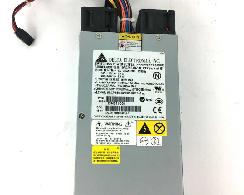 Delta Electronics DPS-350AB-5 B REV:04F D54651-006 1U 350W Power Supply