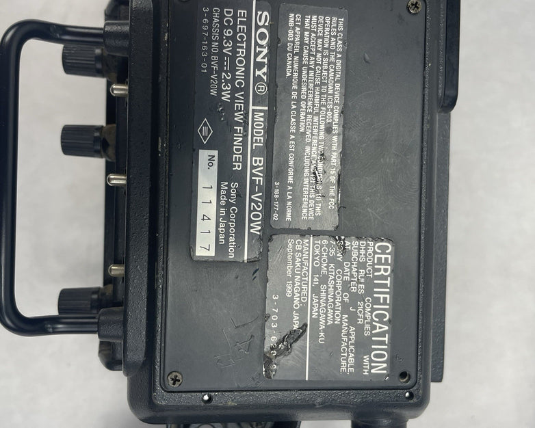 Sony BVF-V20W 16:9 ELECTRONIC Viewfinder