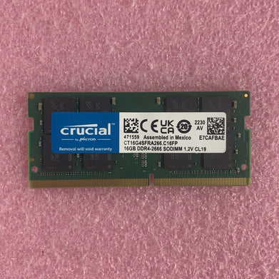 Crucial CT16G4SFRA266.C16FP 16 GB DDR4-2666 SO-DIMM Laptop Memory Ram