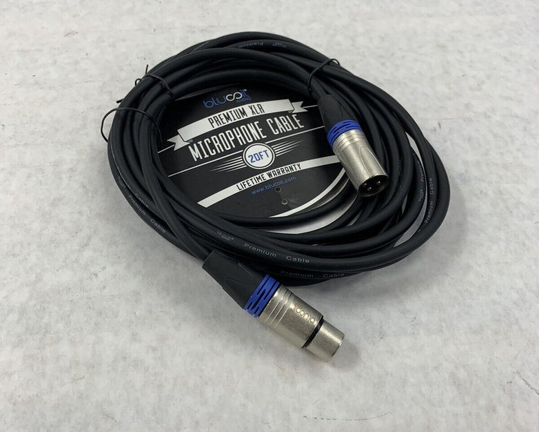 Bluecoil Audio Premium XLR 20ft Microphone Cable