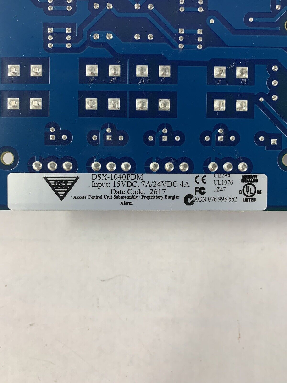 DSX Access Systems DSX-1040 Power Distribution Module