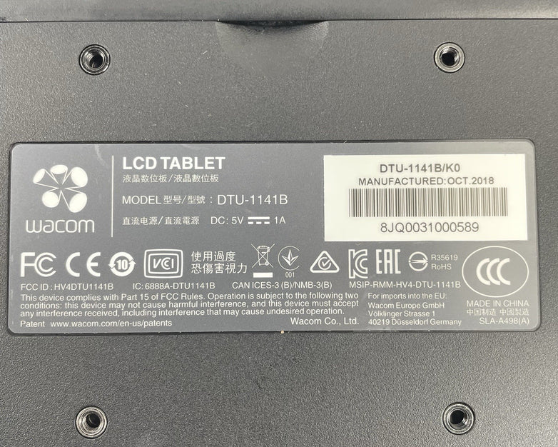 Wacom DTU-1141B 10.1" FHD Drawing Tablet - READ