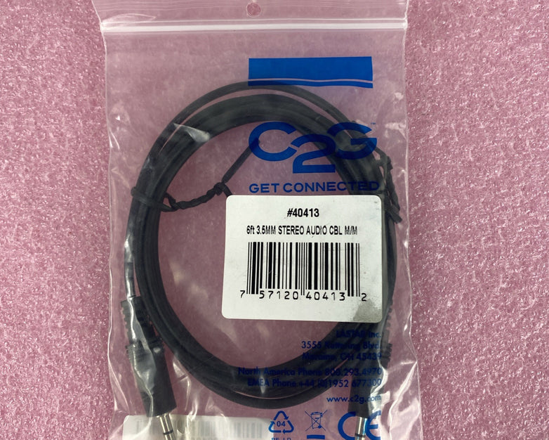 C2G 40413 6FT 3.5MM Sterio Audio Cable M/M Lot of 5
