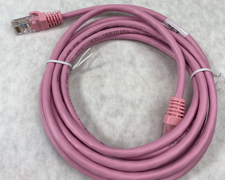 Lot( 5 ) 7ft Pink Cat5e C2G 00498 Snagless Unshielded UTP Ethernet Patch Cable