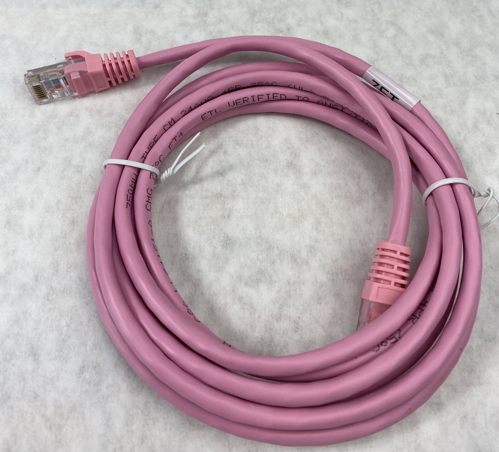 Lot( 5 ) 7ft Pink Cat5e C2G 00498 Snagless Unshielded UTP Ethernet Patch Cable