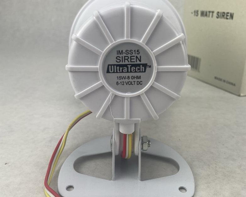 UltraTech IM-SS15 Siren Alarm Horn Speaker 15W 6VDC - 12VDC Lot of 2