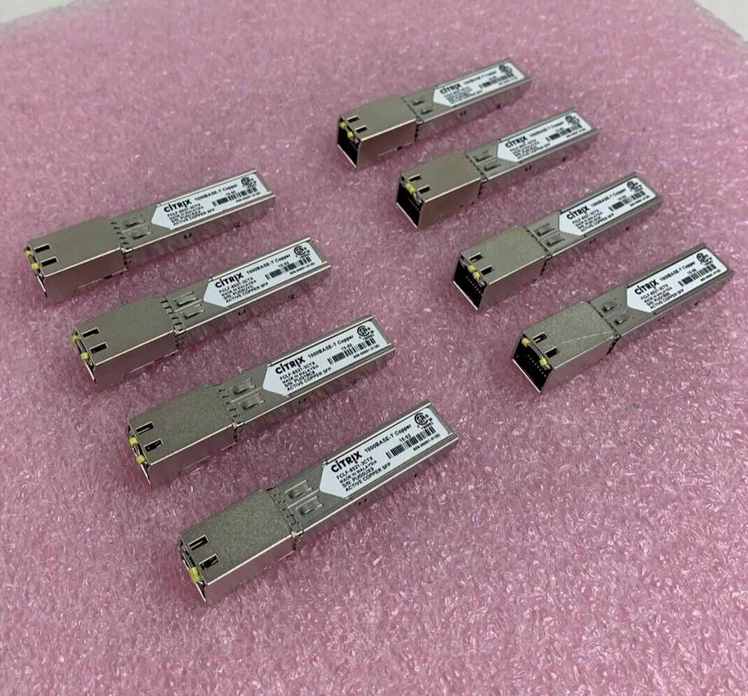 CITRIX FCLF-8521-3CTX 1000BASE-T 1GBPS RJ-45 SFP Optical Transceiver Lot of 8