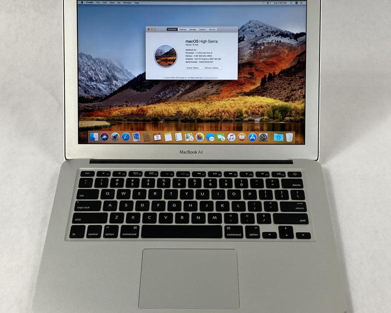 Apple MacBook Air A1369 2011 13" 1.7GHz i5 4GB RAM 250GB SSD os10.13.6 109Cycles