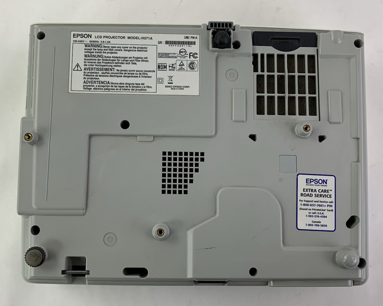 Epson H371A PowerLite 83+ LCD Projector - Tested No Remote 0 Lamp Hours