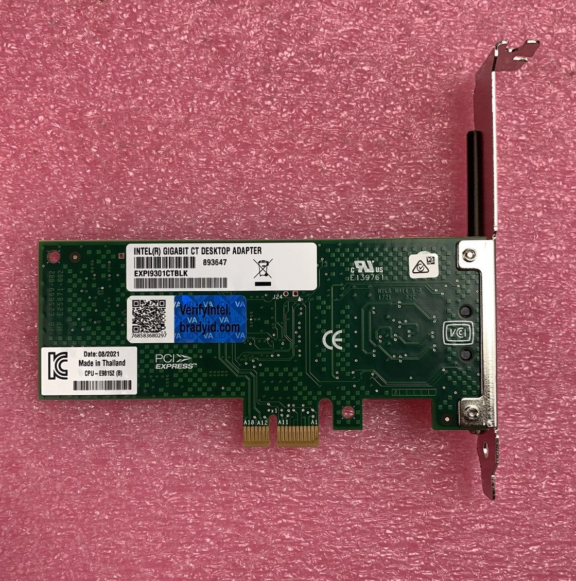 Intel (R) Gigabit CT EXP19301CT Desktop Adapter Card w/ Low Profile Bracket6