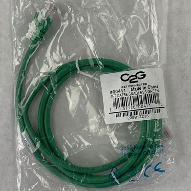 4ft Green Cat5e C2G 0041 Snagless Unshielded UTP Ethernet Patch Cable