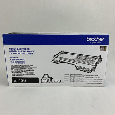 Brother TN-450 High Yield Black Toner Cartridge OEM New Sealed Box