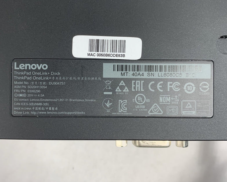 Lenovo DU9047S1 ThinkPad OneLink + Dock (Lot of 3)