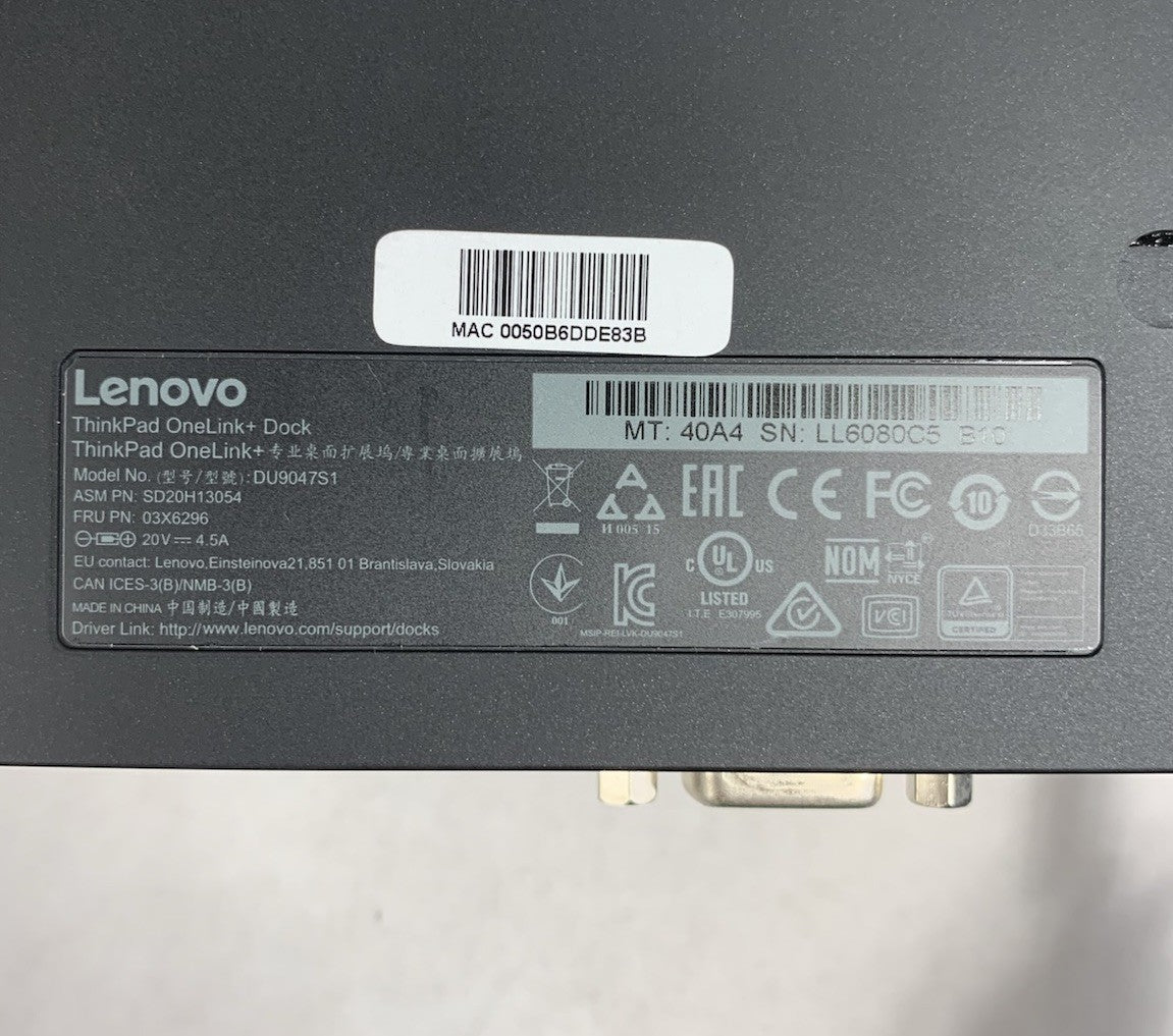 Lenovo DU9047S1 ThinkPad OneLink + Dock (Lot of 3)10