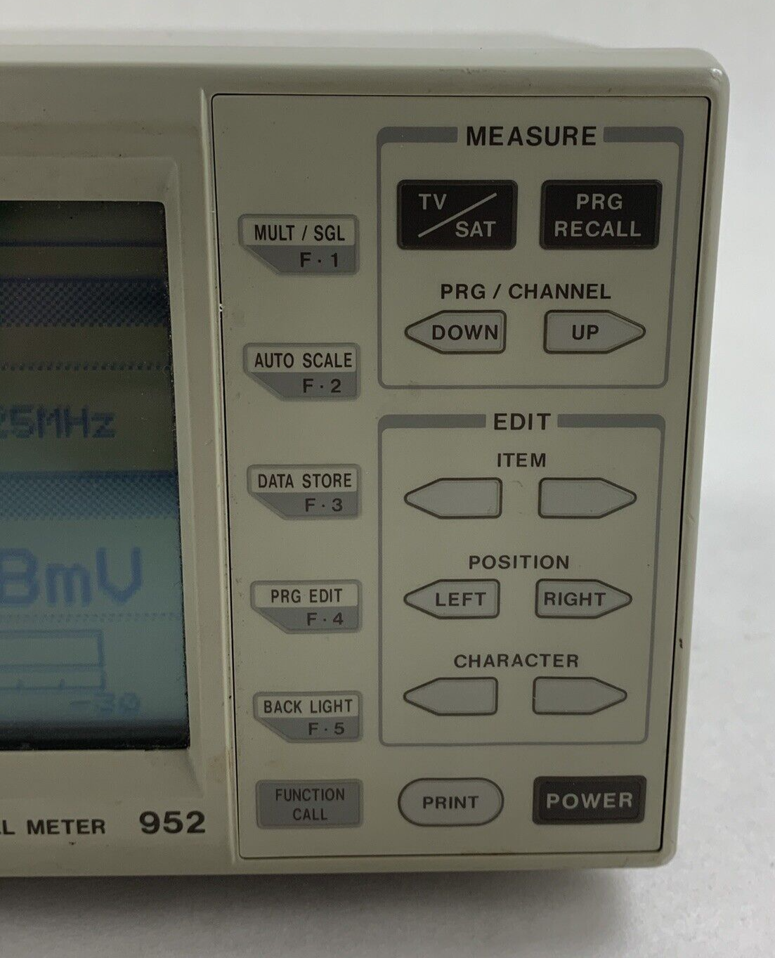 Leader 952 TV Satellite Signal Level Meter Powers On Screen Bleeding W/ Case
