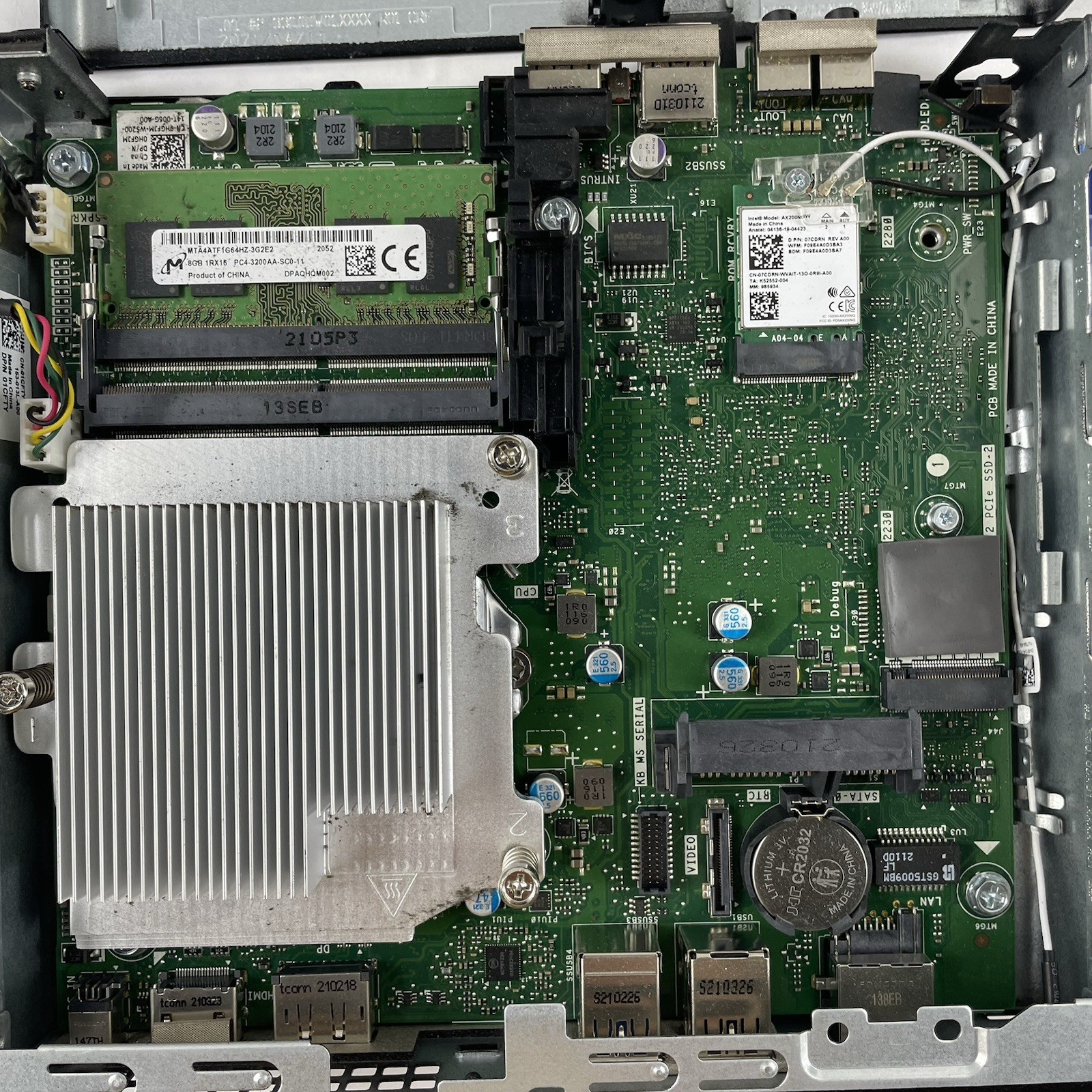 Dell Optiplex 3080 Micro i5-10500T 2.30 GHz 8 GB RAM W/AC No SSD/OS14