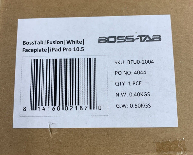 BossTab BFU0-2004 Fusion White Faceplate iPad Pro 10.5