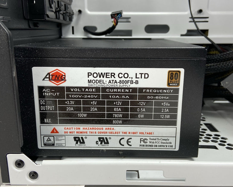 Cyberpower Series C Mid Tower Computer Case Antec ATA-800FB-B 800W PSU