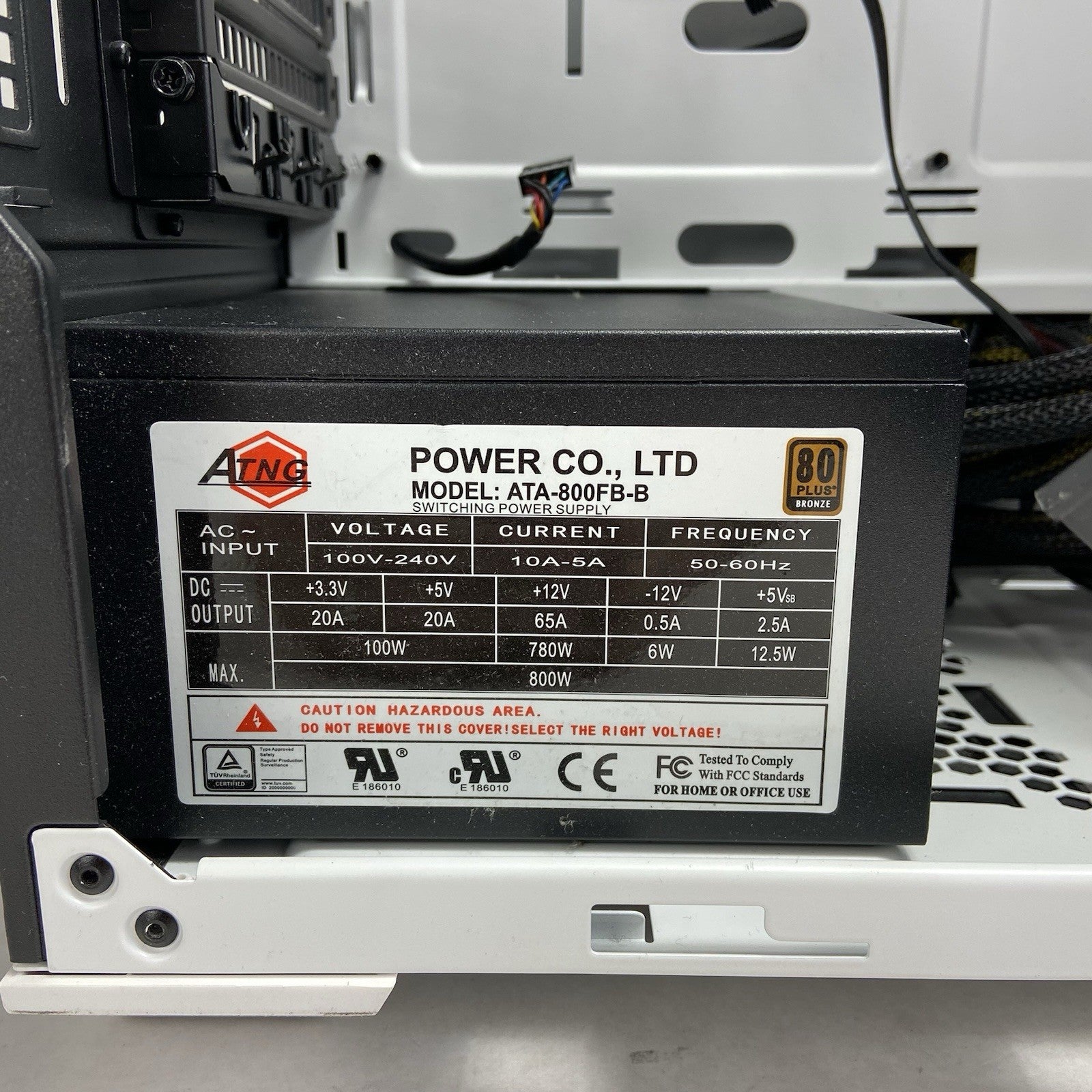 Cyberpower Series C Mid Tower Computer Case Antec ATA-800FB-B 800W PSU12