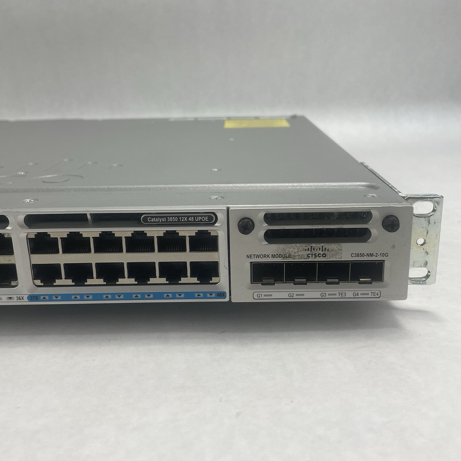 Cisco WS-C3850-48P-S 48 V02 Port Switch 2x 1100W PSU Tested & Reset2