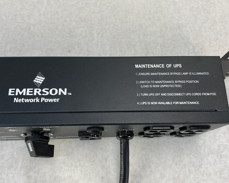 Emerson MP2-120C Liebert MicroPOD AC Power System 120V 16A - Two Straight 5-20P
