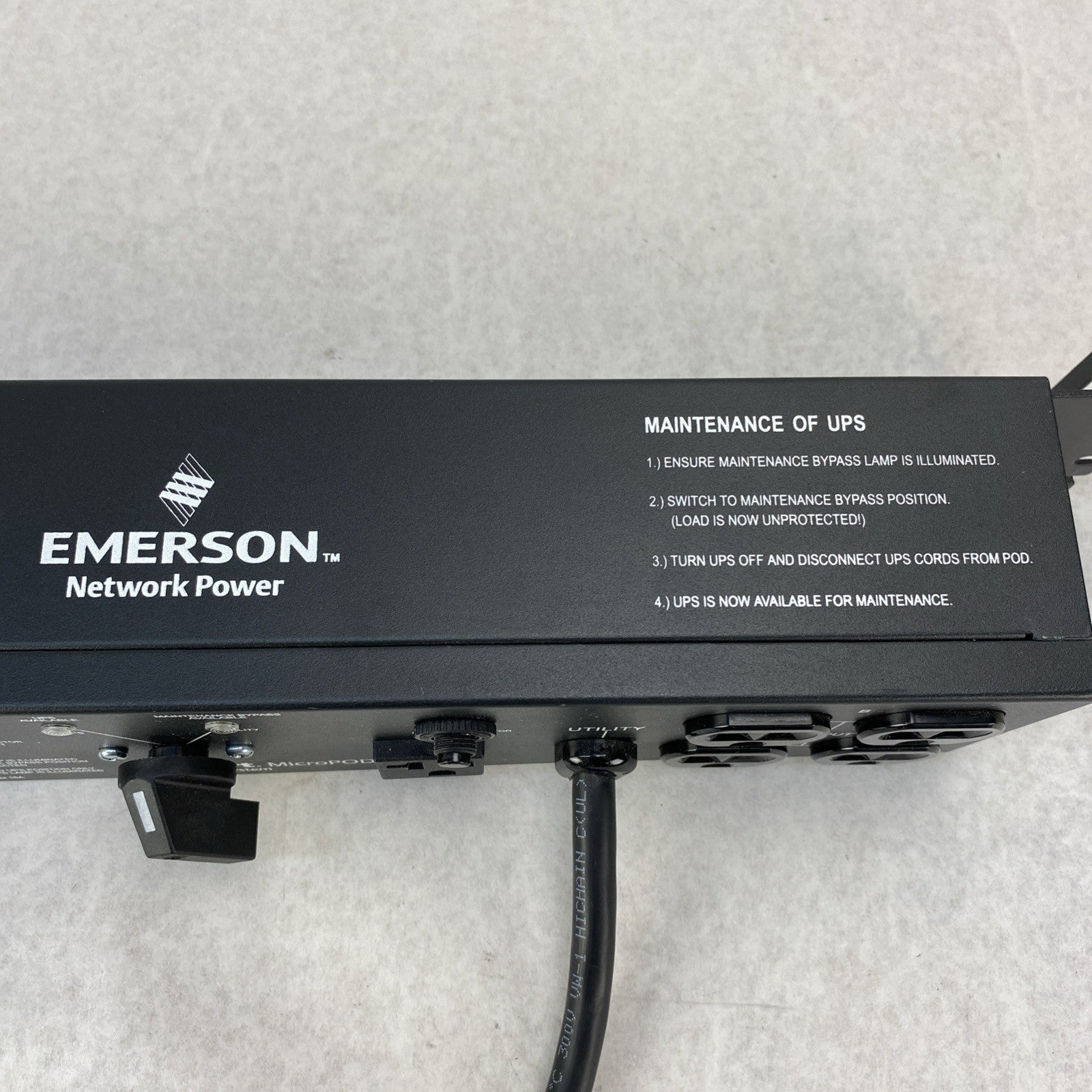 Emerson MP2-120C Liebert MicroPOD AC Power System 120V 16A - Two Straight 5-20P12