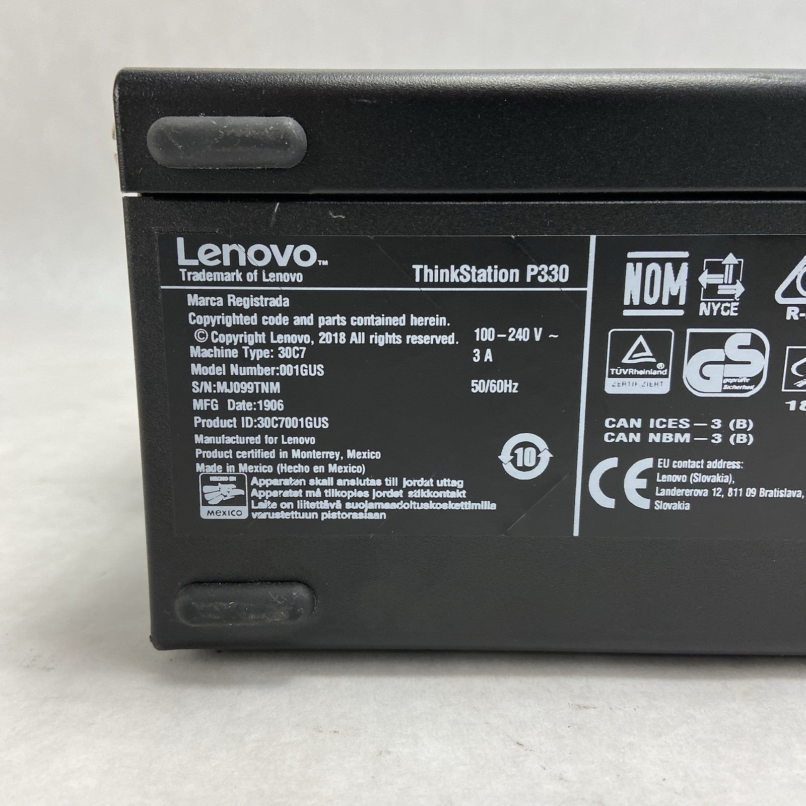 Lenovo ThinkStation P330 SFF Intel Core i5-8500 3GHz 8GB RAM No HDD/OS9