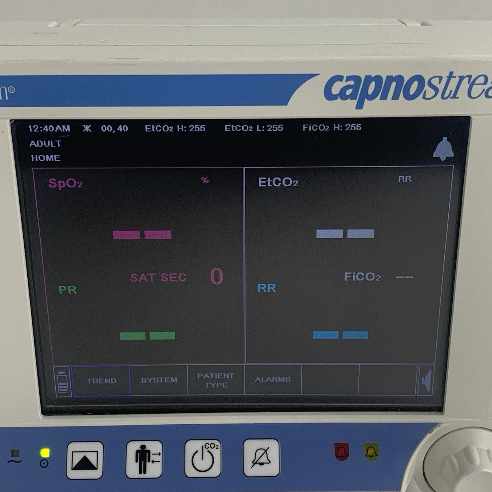 Oridion Microstream Capnostream 20 EtCO2 Co2 Monitor No Battery Powers On3