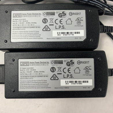 Lot 2 Genuine APD AC Adapter DA-24C24  24V 1A Power Supply 24W With OEM Cord