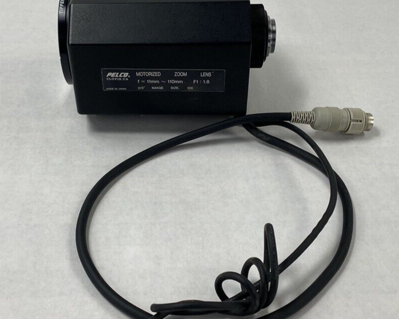 Pelco TV10AC-1 Motorized Zoom Lens f = 11mm - 110mm f 1 - 1.8 Untested