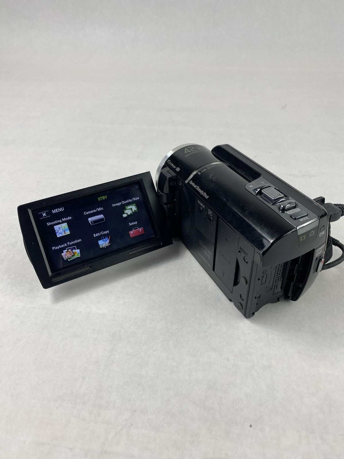 Sony HDR-XR160 Digital HD Video Camera Recorder with AC Adapter Power Tested