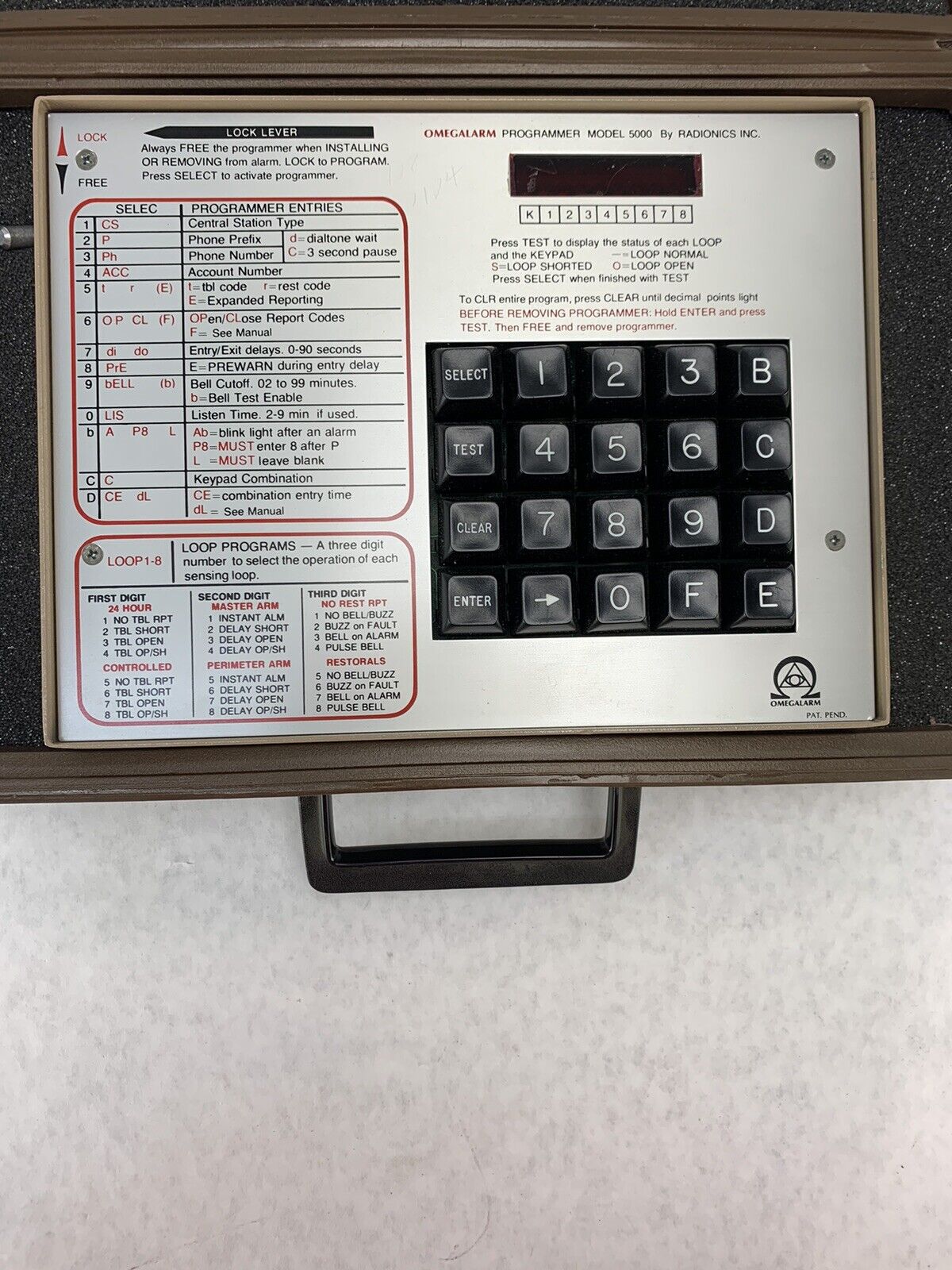 Omegalarm Programmer 5000 with Hard Case