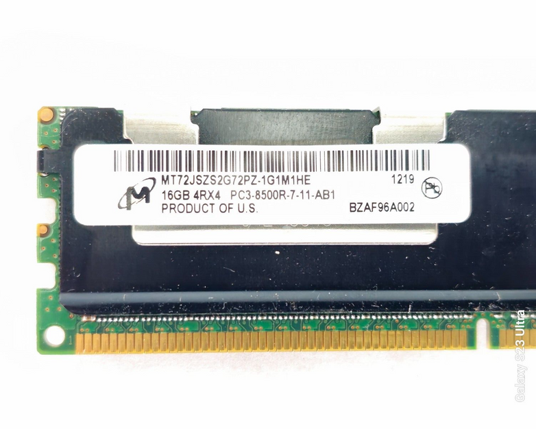 Micron MT72JSZS2G72PZ-1G1M1HE 16GB 4RX4 PC3-8500R-7-11-AB1 Server RAM (Lot of 2)