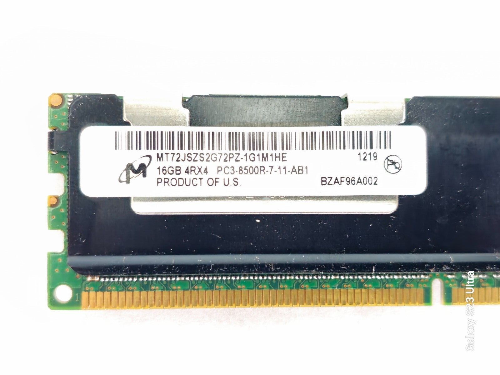 Micron MT72JSZS2G72PZ-1G1M1HE 16GB 4RX4 PC3-8500R-7-11-AB1 Server RAM (Lot of 2)
