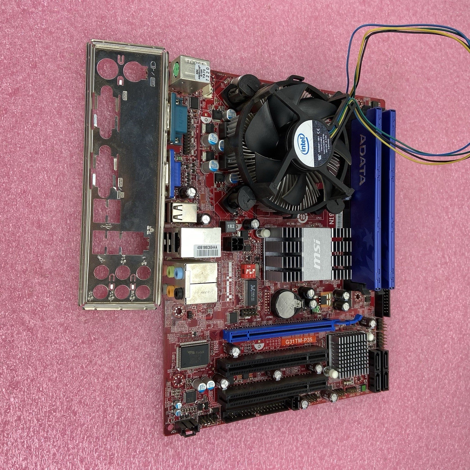 MicroStar MS-7529 Motherboard Intel Celeron E3400 2.6GHz 4GB RAM w/IO Shield4