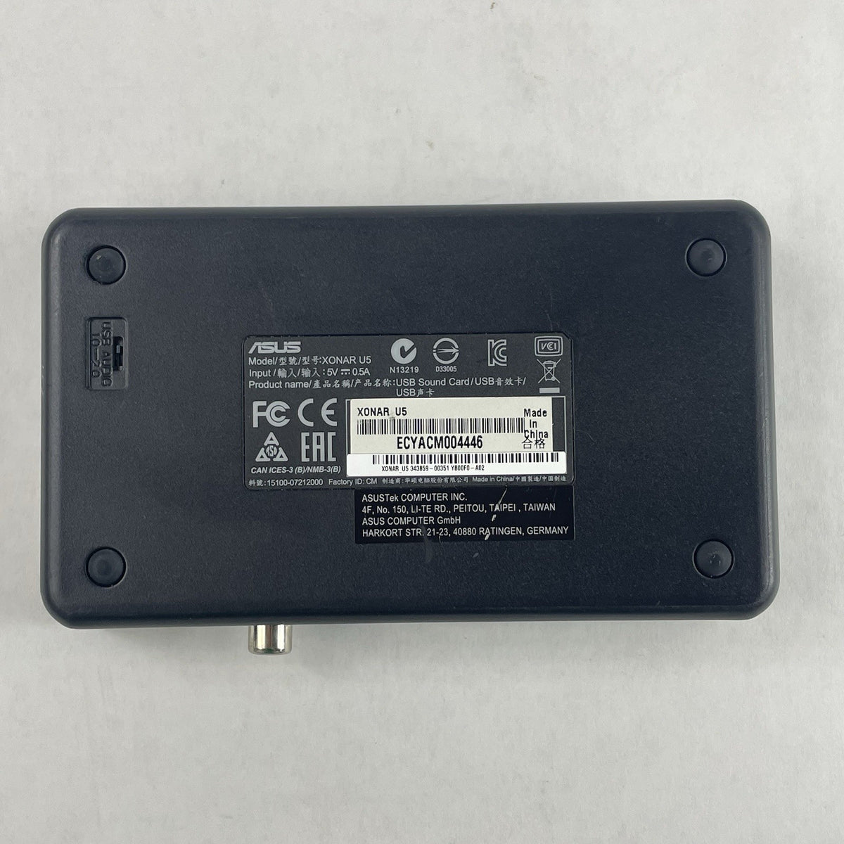 ASUS Xonar U5 External 5.1 Sound Card - Untested6