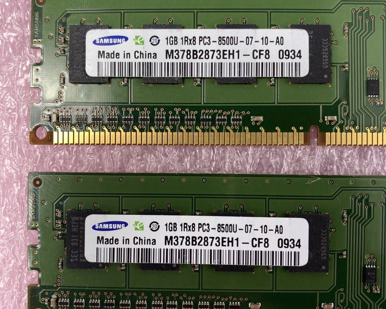 Lot( 2 ) 1GB Samsung M378B2873EH1-CF8 PC3-8500 DDR3-1066 Desktop RAM Memory
