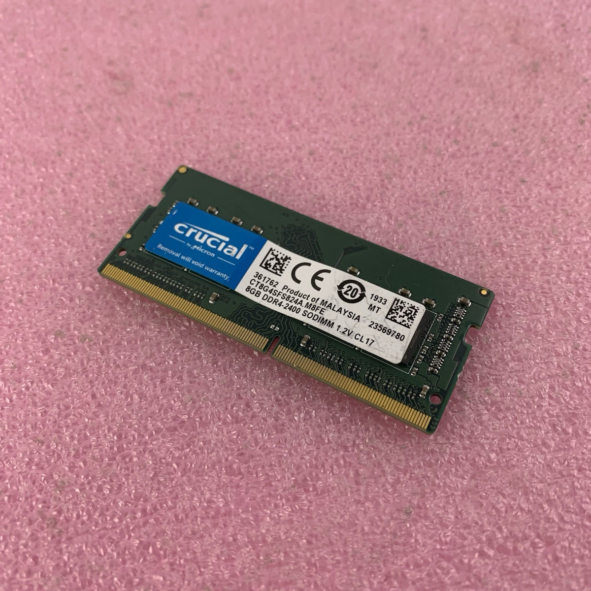 Crucial Micron 8GB DDR4-2400 SODIMM 1.2V CL 17 - Untested0
