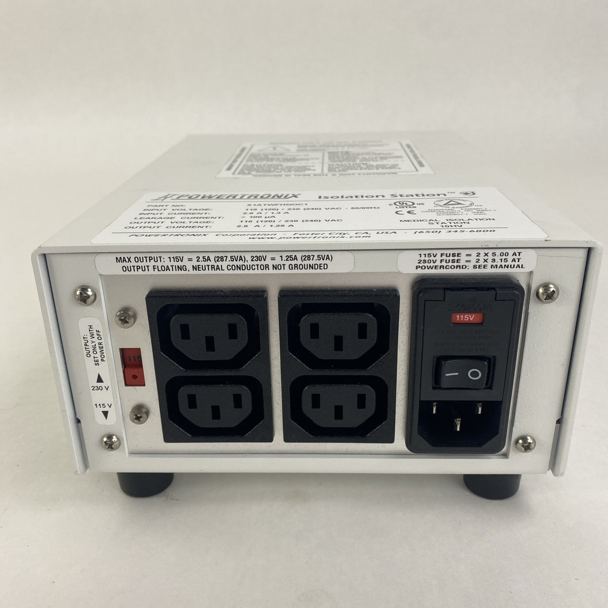 Powertronix Z1ATWFHNOC1 Isolation Station 115 / 230VAC 2.5A / 1.25A - Untested3